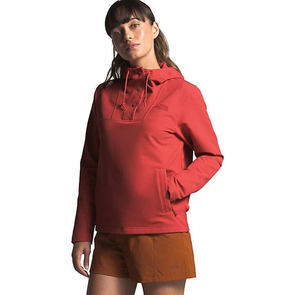 The North Face Women's Tekno Ridge 1/4-Snap Pullover Hoodie Red Small